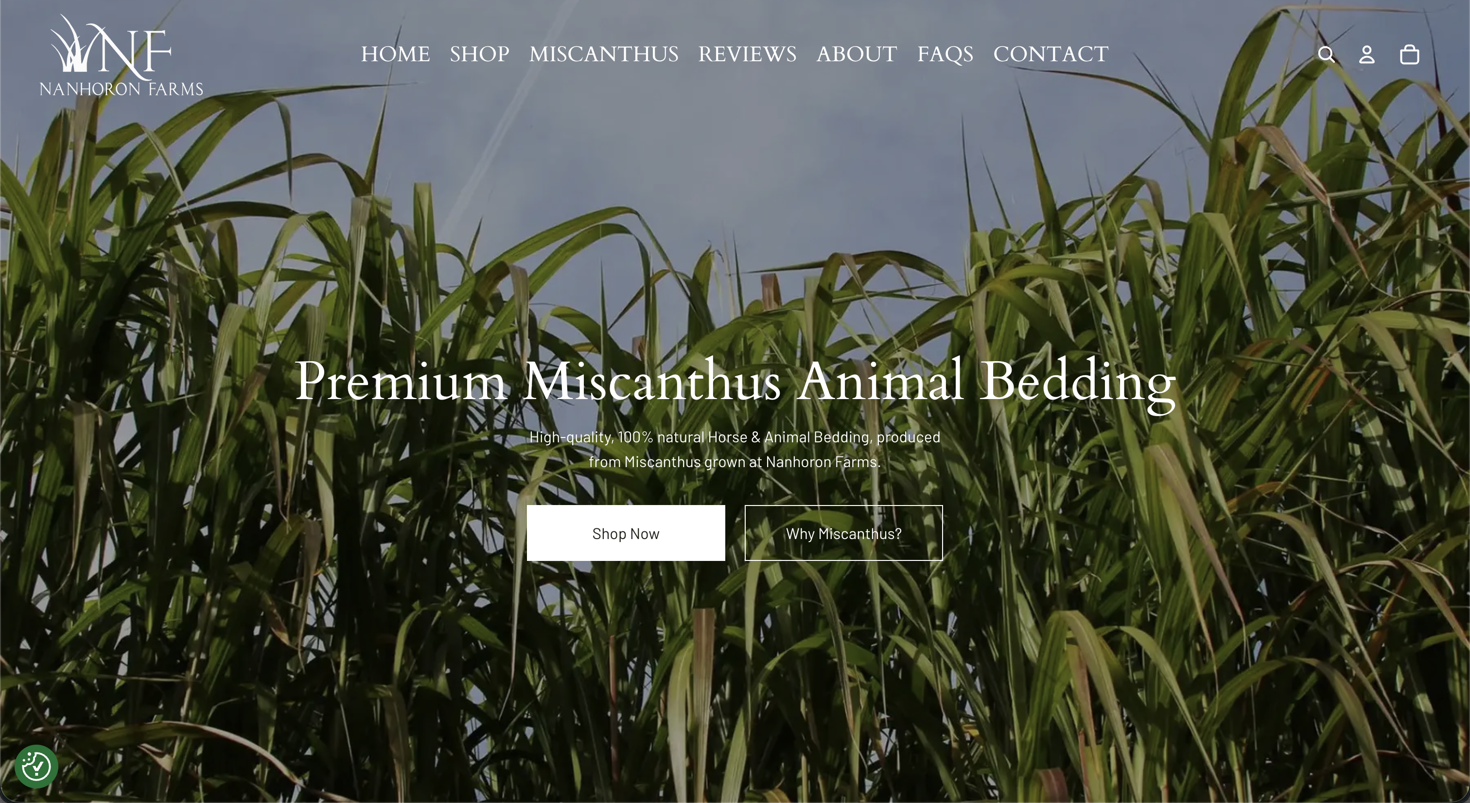 Nanhoron Farms Homepage Screenshot